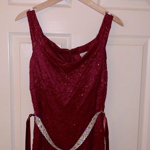 Off the shoulder Burgundy Mermaid Elegant Dress